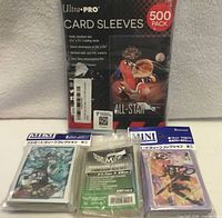 Front view of Ultra PRO 500-pack and three additional sleeve packs