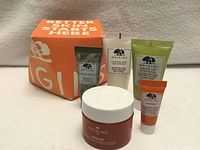 Full set of five travel-size Origins products with box