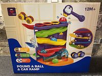 Front of sealed Hahaland Pound-A-Ball & Car Ramp box