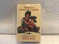 Front of sealed Sibilla Oracle Cards deck