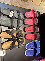 All five pairs arranged on table