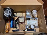 Overview of all items in box