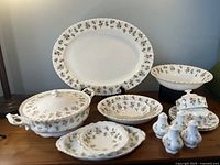 Group shot of all Royal Albert Winsome serving pieces