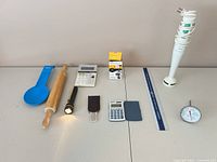 Overview of all nine items laid on table
