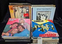 Front stack showing Pretenders, Squeeze, All In The Family, Talking Heads
