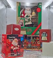 Group shot of all five boxed Christmas decor items