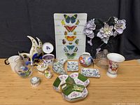Group shot of all floral themed items