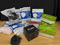 All mask packages arranged together