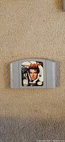 Front view of GoldenEye 007 N64 cartridge showing artwork label