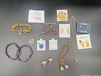 Group shot of all jewellery pieces laid out