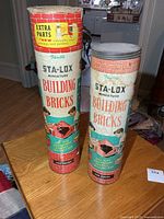 Both Sta-Lox building brick cans full view