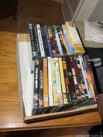 Full tray showing quantity and arrangement of DVD cases