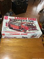 Box top showing AMT Ladder Chief fire truck kit