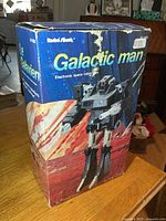 Front view of Galactic Man box with artwork and branding