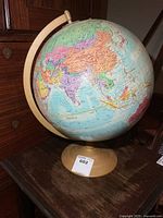 Full view of globe on stand