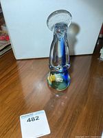 Front view of Murano glass angel showing full form and height