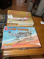 Top view of both model kit boxes