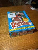 Top view of Topps Who Framed Roger Rabbit wax box