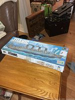 Closed box top view of Revell Titanic model kit