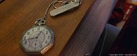 Waltham pocket watch and penknife on table