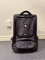 Front view of High Sierra wheeled duffel bag