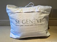 White St Genève zippered storage bag front view