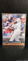 Front view of Ryne Sandberg Upper Deck card in protective sleeve