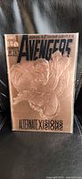 Front view of Avengers #360 comic in bag showing full foil-embossed cover