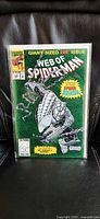 Full front cover of Web of Spider-Man #100 in bag and board