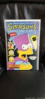 Front view of bagged Simpsons Comics and Stories Issue #1