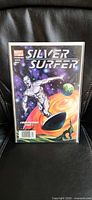 Front cover view of Silver Surfer #1 comic, bagged