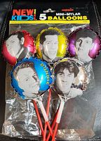 Front of package showing all five inflated balloons