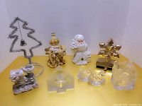 Group shot of all nine holiday decor pieces