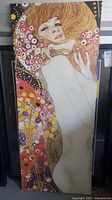 Full front view of vertical Klimt canvas print