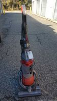 Front view of Dyson DC25 upright ball vacuum showing full unit