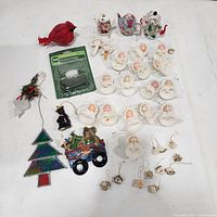 Full lot overview showing all ornaments and hooks