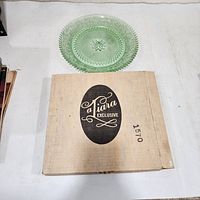 Platter beside original Tiara box