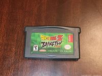 Front of Dragon Ball Z Taiketsu GBA cartridge showing label