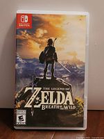 Front of Switch case showing The Legend of Zelda Breath of the Wild cover
