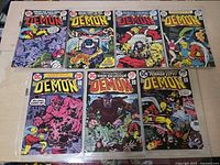 Front covers of seven DC "The Demon" issues 10-16