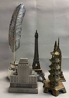 All four metal replicas together