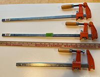 All three Jorgensen bar clamps full length view