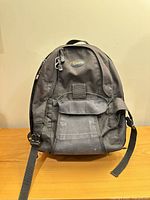 Front view of Lowepro camera backpack