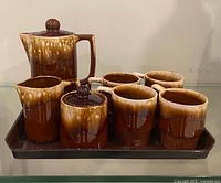 Full tea set on tray showing all pieces