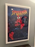 Full view of framed Spider-Man poster