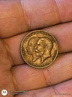 Obverse of copper medallion with dual portrait and inscription