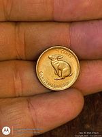 Reverse showing rabbit design, denomination and dates