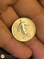 Obverse showing La Semeuse design and REPUBLIQUE FRANÇAISE legend