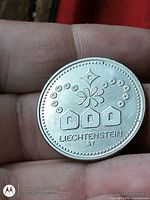 Obverse showing Liechtenstein legend and stylized design