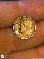 Obverse of 1967 Roosevelt dime showing portrait, LIBERTY inscription and date